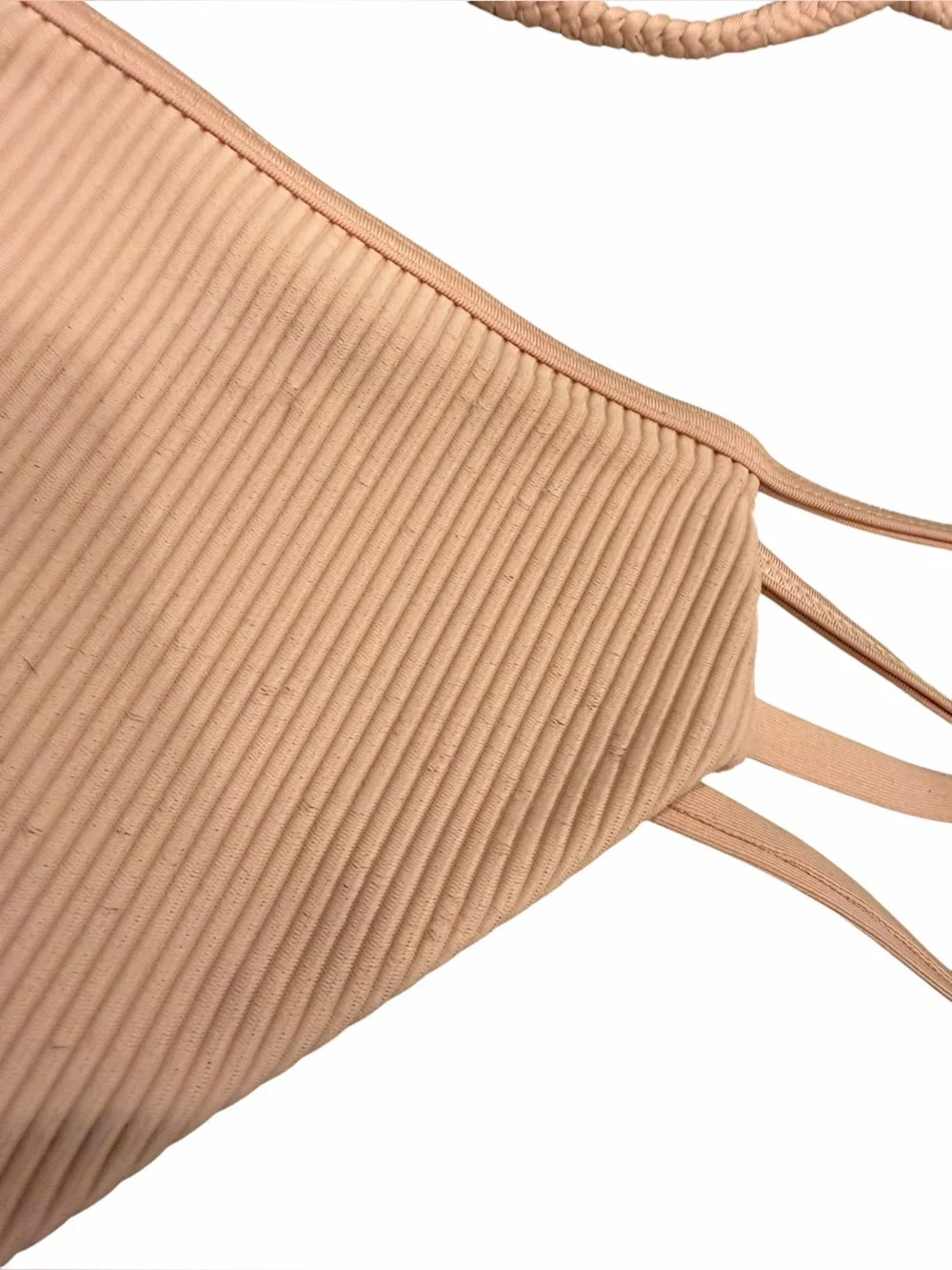 NWT Frankie’s Bikinis Vintage Rose Shea Ribbed Top size L Jaymi Bottoms size M